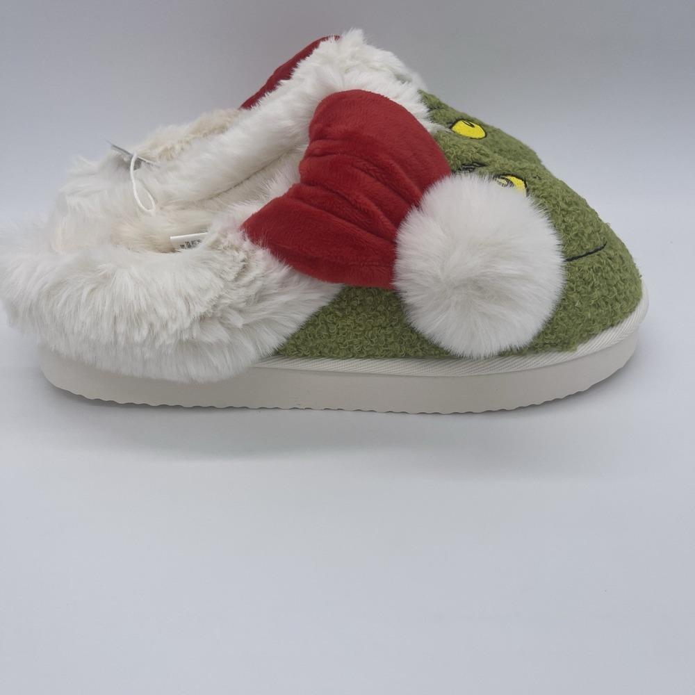 American Eagle Grinch Scuff Cozy Slippers‎ Women Size 10 Holiday Christmas NWT - Picture 3 of 6